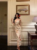 Sheath Straps Floral Prom Dresses Birthday Outfits Evening Gown Party Dress SD991