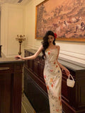Sheath Straps Floral Prom Dresses Birthday Outfits Evening Gown Party Dress SD991