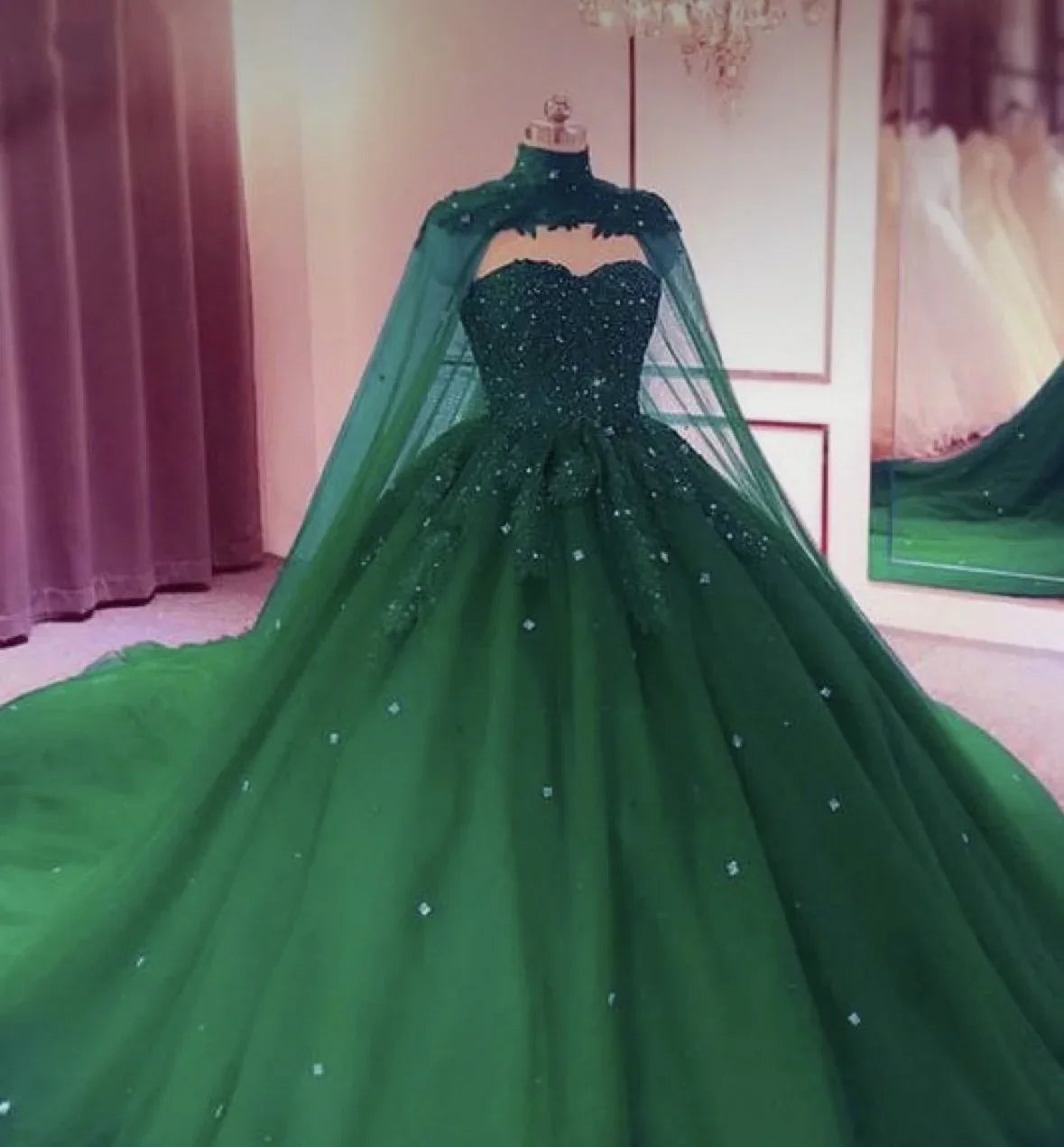 Gown Sweetheart Lace Green Tulle Satin Long Prom Dresses Party Dress SD1325