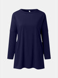Size Round Neck Long Sleeve T-Shirt DJPT