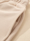 Half Zip Kangaroo Pocket Top and Drawstring Shorts Set DJPT