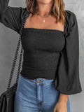 Square Neck Balloon Sleeve Blouse DJPT