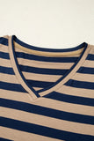 Striped V-Neck Midi T-Shirt Dress DJPT