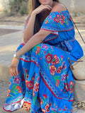 Off Shoulder Ruffle Maxi Dress DJPT