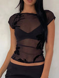 Mesh Floral Blouse DJPT