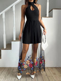 Halter Neck Floral Dress DJPT