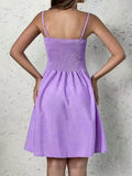 Size Smocked Square Neck Cami Dress Plus Size DJPT