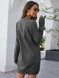 Lane Round Neck Long Sleeve Mini Dress with Pockets DJPT