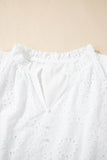 Notched Short Sleeve Blouse DJPT