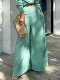 Size Long Sleeve Top and Pants Set Plus Size DJPT
