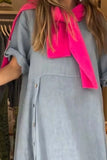 Size Relaxed Fit Short Sleeves Dress Plus Size DJPT