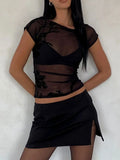 Mesh Floral Blouse DJPT