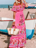 Off Shoulder Ruffle Maxi Dress DJPT