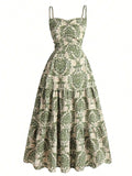 Printed Smocked Cami Dress DJPT
