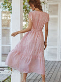 Surplice Neck Flutter Sleeve Dress DJPT