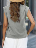 Round Neck Cap Sleeve T-Shirt DJPT