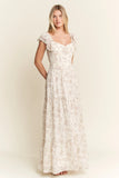 By Jane Full Size Ruffle Sleeve Tiered Maxi Dress Plus Size DJPT