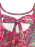 Print Ruffle Sleeve Mini Dress DJPT