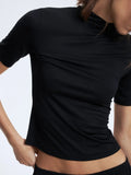 Neck Short Sleeve Top and Pants Set DJPT