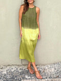 Size Sleeveless Gradient Tank Midi Dress Plus Size DJPT
