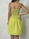 Size Smocked Square Neck Cami Dress Plus Size DJPT