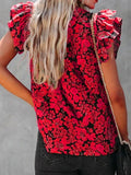Sleeve Notched Blouse DJPT