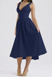 V-Neck Sleeveless Dress with Pockets DJPT