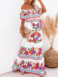 Off Shoulder Ruffle Maxi Dress DJPT