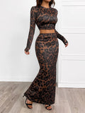 Round Neck Top and Skirt Set DJPT