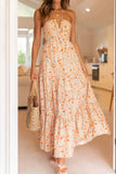 Halter Neck Tiered Maxi Dress DJPT