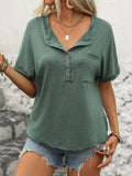 Half Button Short Sleeve T-Shirt DJPT