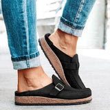 Toe Low Heel Buckle Loafers DJPT