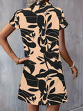 Button Down Short Sleeve Dress DJPT