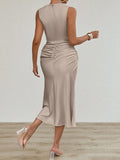 Round Neck Sleeveless Midi Dress DJPT