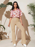 Size High-Waist Flare Active Pants Plus Size DJPT