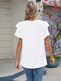 Neck Ruffled Layered Sleeve Blouse DJPT