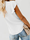 Tie-Front Flutter Sleeve Blouse DJPT