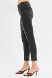 Full Size Tummy Control Mid Rise Crop Skinny Jeans Plus Size DJPT