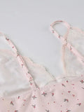 Lace Trim Cami and Shorts Lounge Set DJPT