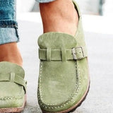 Toe Low Heel Buckle Loafers DJPT