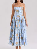Print Square Neck Cami Maxi Dress DJPT