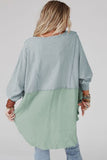 Texture Round Neck Long Sleeve Blouse DJPT