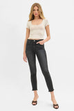 Full Size Tummy Control Mid Rise Crop Skinny Jeans Plus Size DJPT