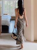 Print Satin Maxi Dress DJPT