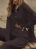 Up Long Sleeve Shirt and Pants Set DJPT