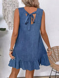 Hem Round Neck Sleeveless Dress DJPT