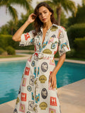 Oversized Shirt Dress with Belt DJPT