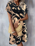 Button Down Short Sleeve Dress DJPT