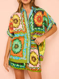 Button Up Shirt and Shorts Set DJPT