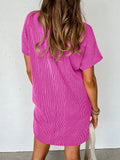 Round Neck Short Sleeve Mini Dress DJPT